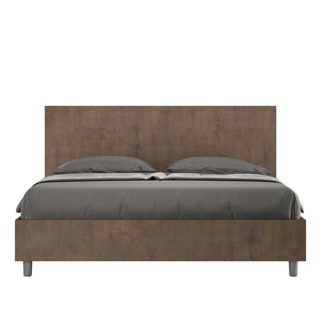 BS COM Letto matrimoniale con rete 160x190 noce