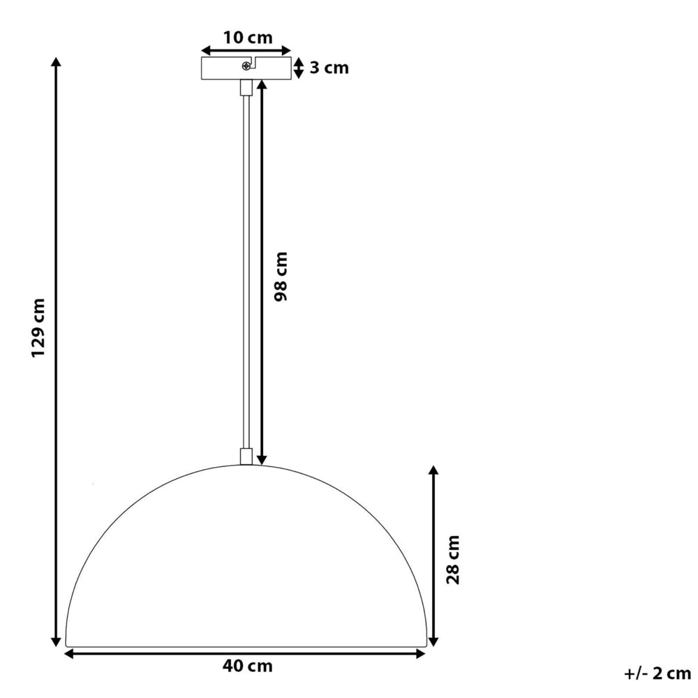 Lampada da soffitto bianca Mezza Globo Metallo Industriale Moderna