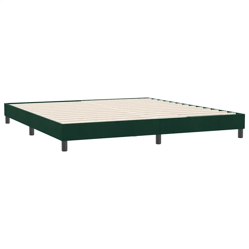 Letto matrimoniale | Letto per adulti | Giroletto senza Materasso Verde Scuro 180x210 cm in Velluto