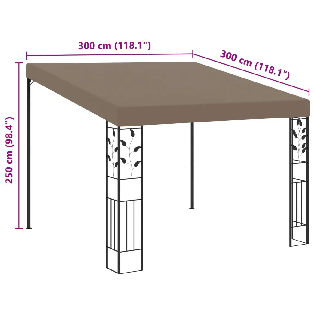 Gazebo | Pergolato a Parete 3x3x2,5 m Talpa