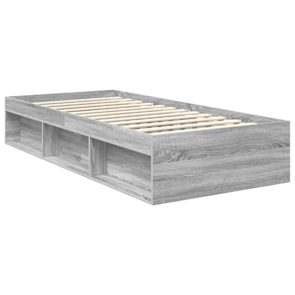 Letto singolo | Letto per adulti | Struttura del letto Grigio Sonoma 90 x 200 cm Pino massello