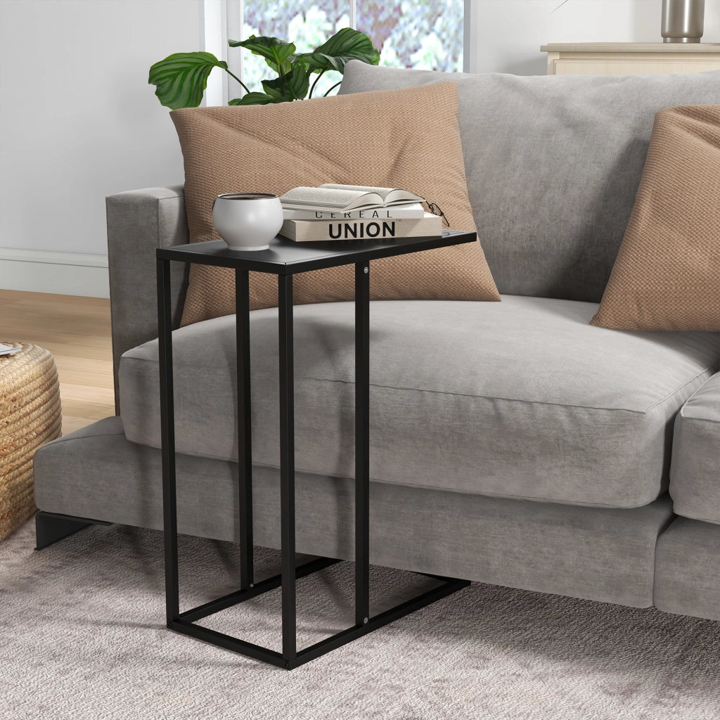 TAVOLINO C-Form 46x26x60 cm Acciaio Nero