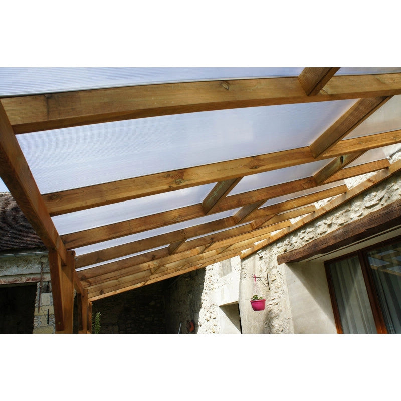 Tetto Couv'Terrasse legno 3x3,7m - con tetto