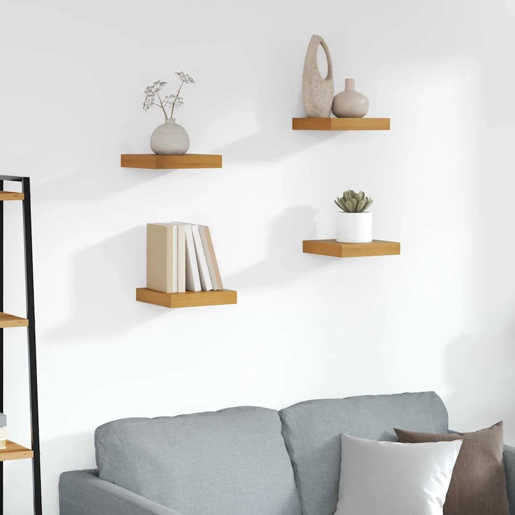 Scaffale da parete 4 pcs Marrone 23 x 23,5 x 4 cm 42019940
