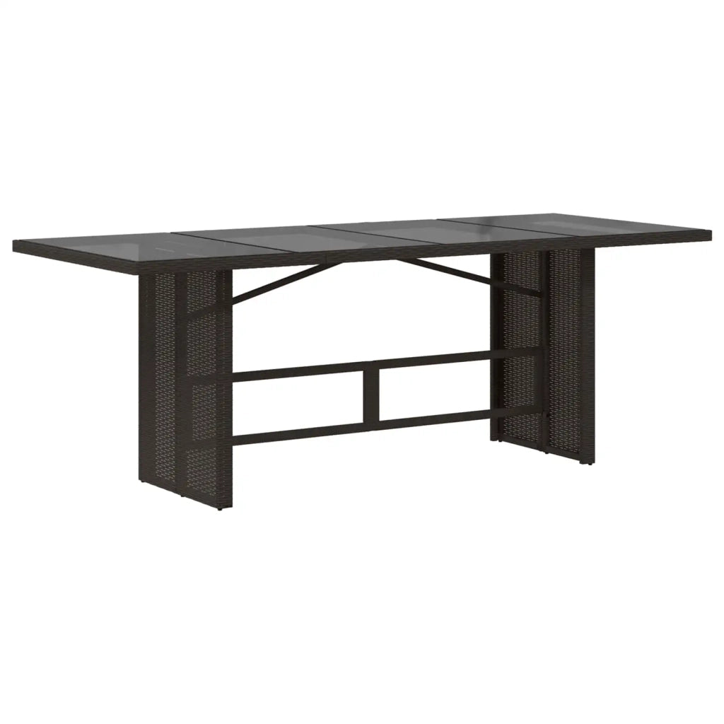 Set da pranzo per esterni 7 pz Nero polyrattan 3448948