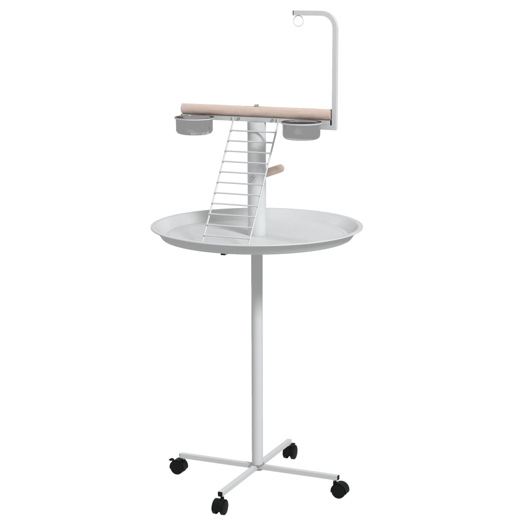 Mangiatoio per Uccelli con Ruote ¨C zephmum ¨C Bianco ?60x138 cm