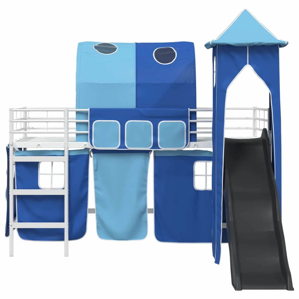 Struttura del letto loft per bambini Bianco e Blu 90 x 200 cm 42020902