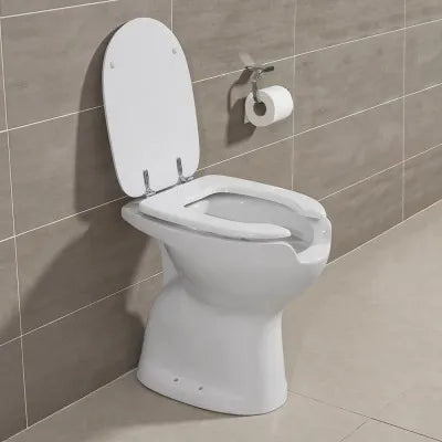Copriwater per wc disabili con apertura frontale in MDF bianco