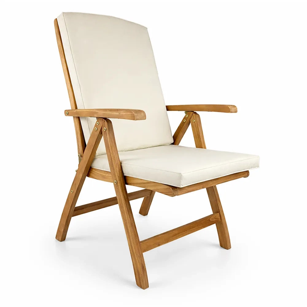 Sedia Pieghevole con Braccioli in Teak - Bali