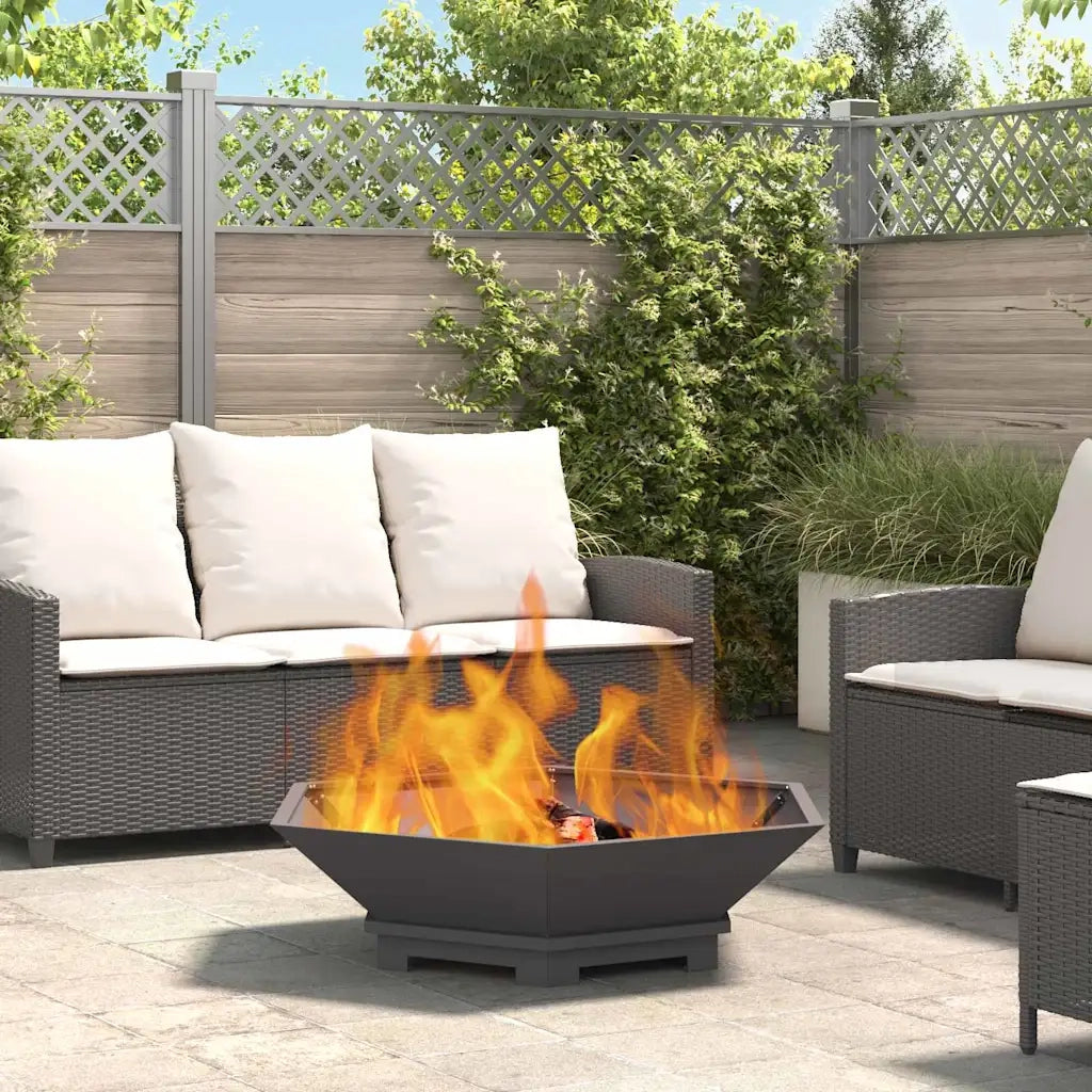 Focolare Nero 100 x 100 x 28 cm Acciaio CFW9784795