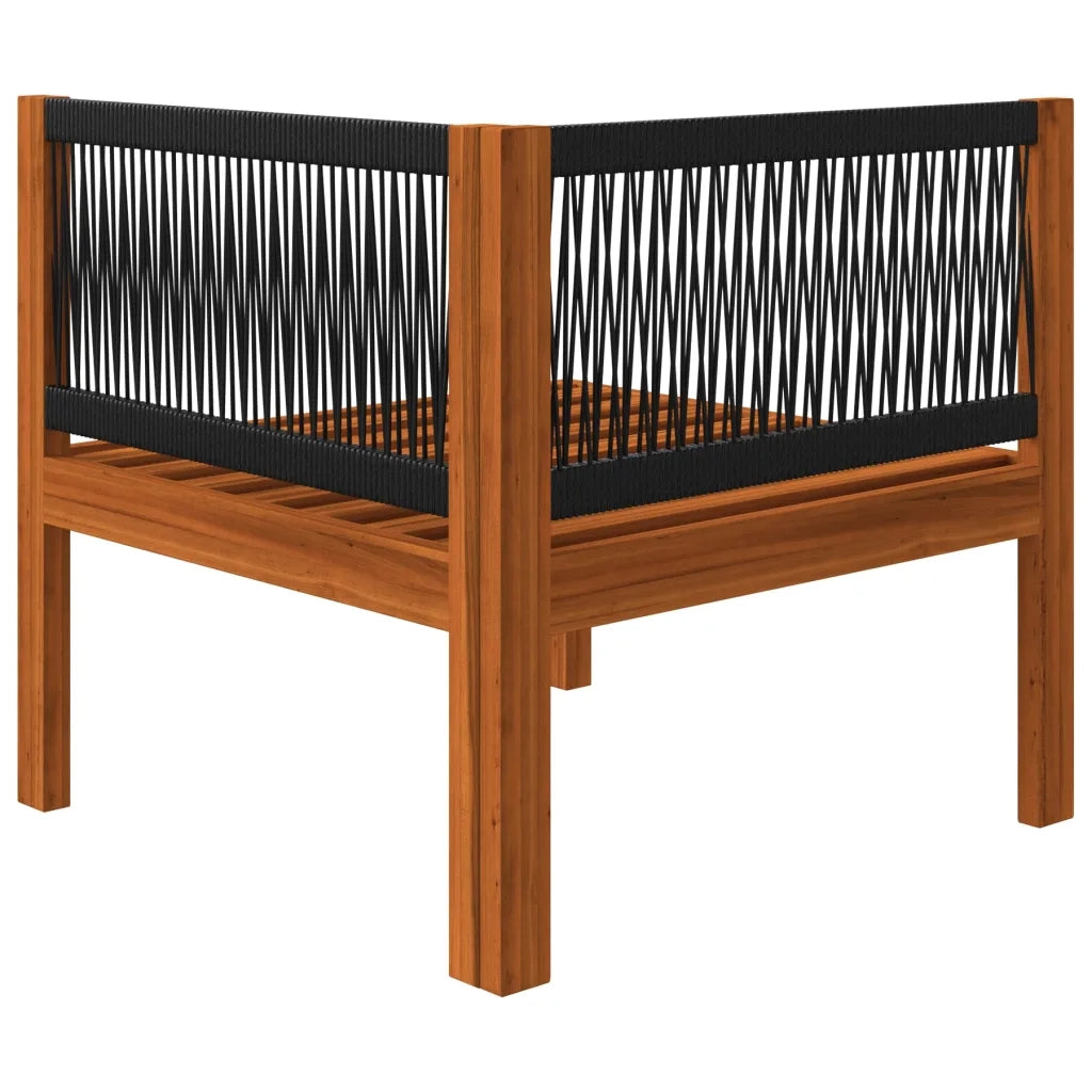 Set da giardino 6 pezzi con cuscini crema 63x63 cm