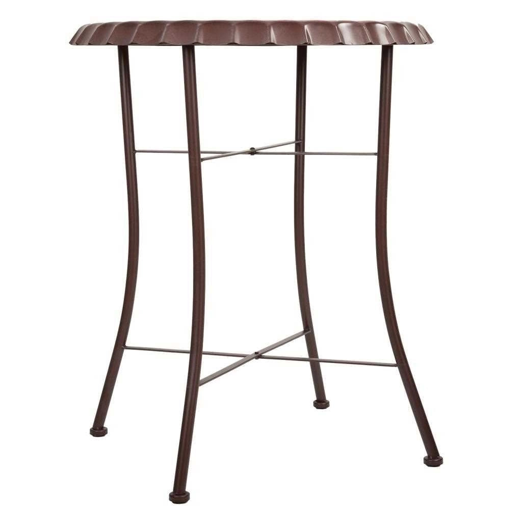 Tavolo rotondo in metallo nero d60x71h cm