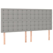 Testiera-Testata del letto Grigio Chiaro 180x5x118/128 cm Tessuto