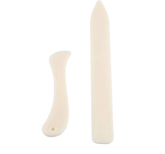 Set di piegatura da 2 pezzi - Dimensioni grandi 20,5 x 2,4 cm - Dimensioni piccoli 11,8 x 2,5 cm - Attrezzo duraturo - Per piegatura/rilievo - Per artigianato cartario - Strumento piegatura