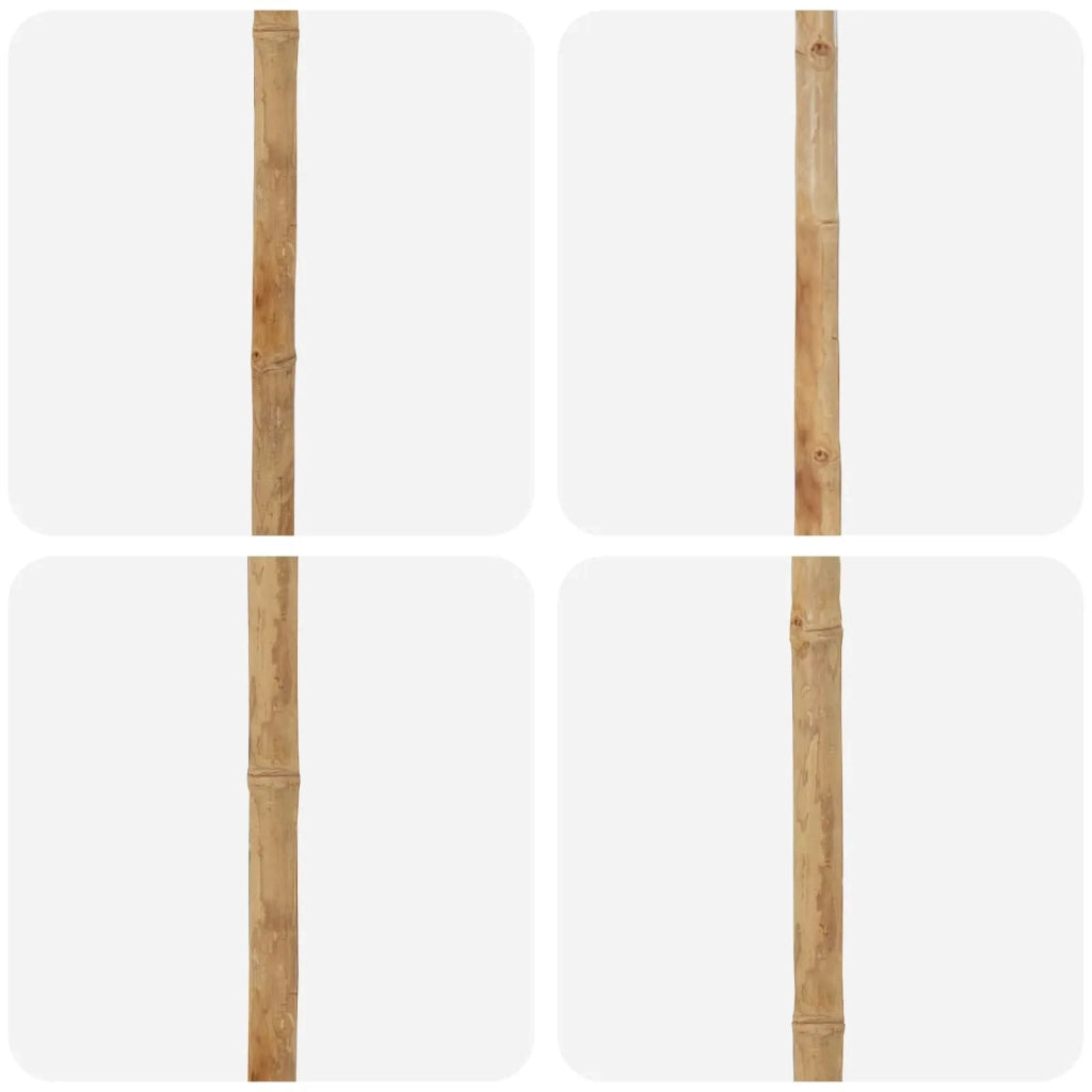 Ombrello da giardino Bianco Crema Ø 240 x 260 cm Bambù 4108082