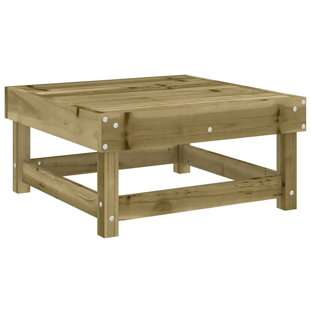 Poggiapiedi da Giardino con Cuscino in Legno Impregnato di Pino CFW9740992