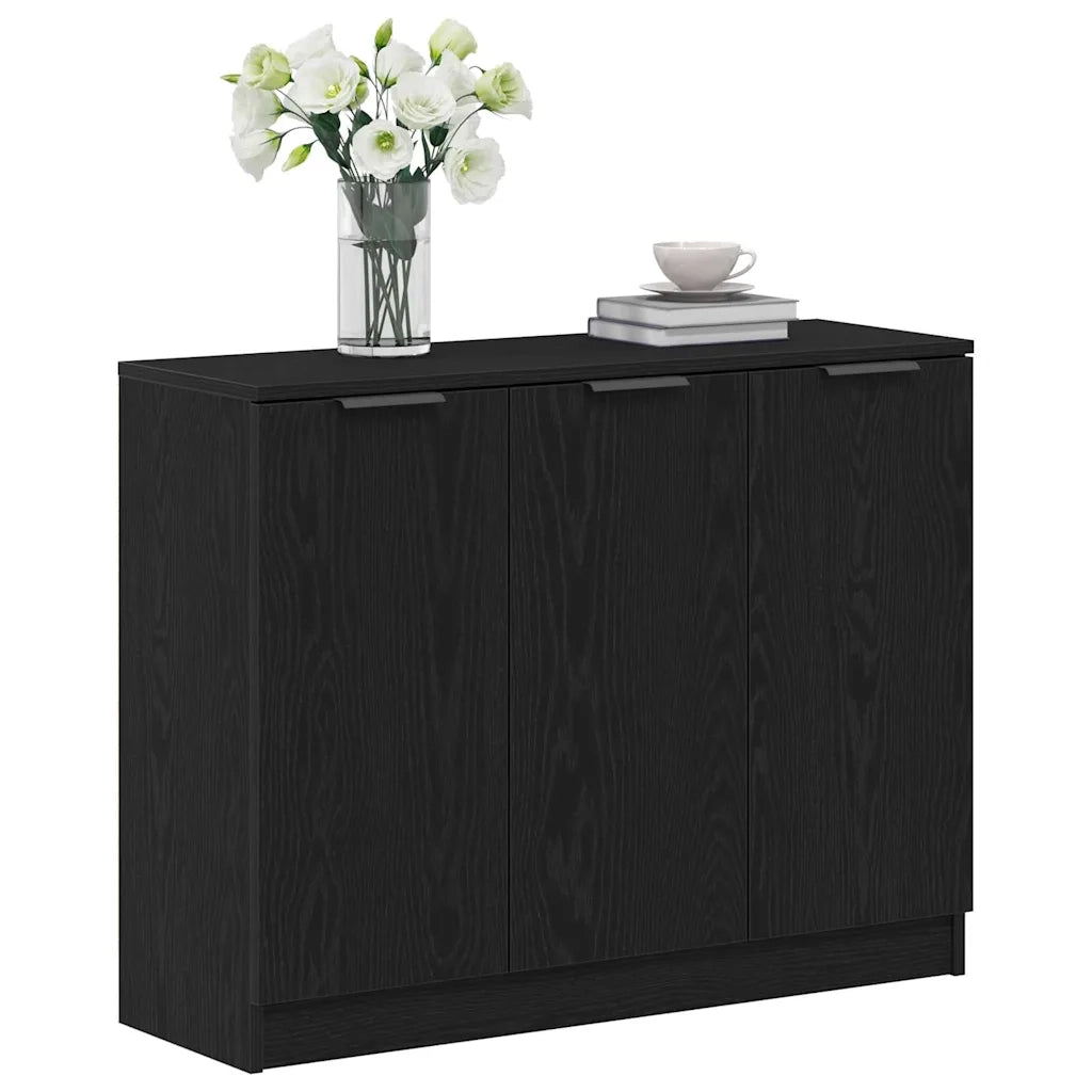 Credenza Rovere Nero 90,5 x 30 x 70 cm Legno multistrato 862740