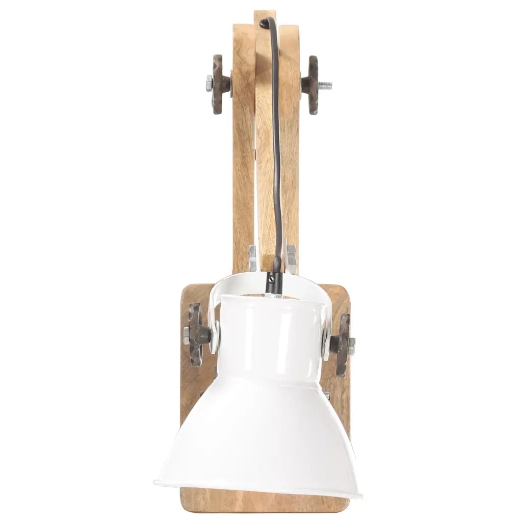 Lampada da Parete Stile Industriale Bianca Rotonda E27 CFW5235125