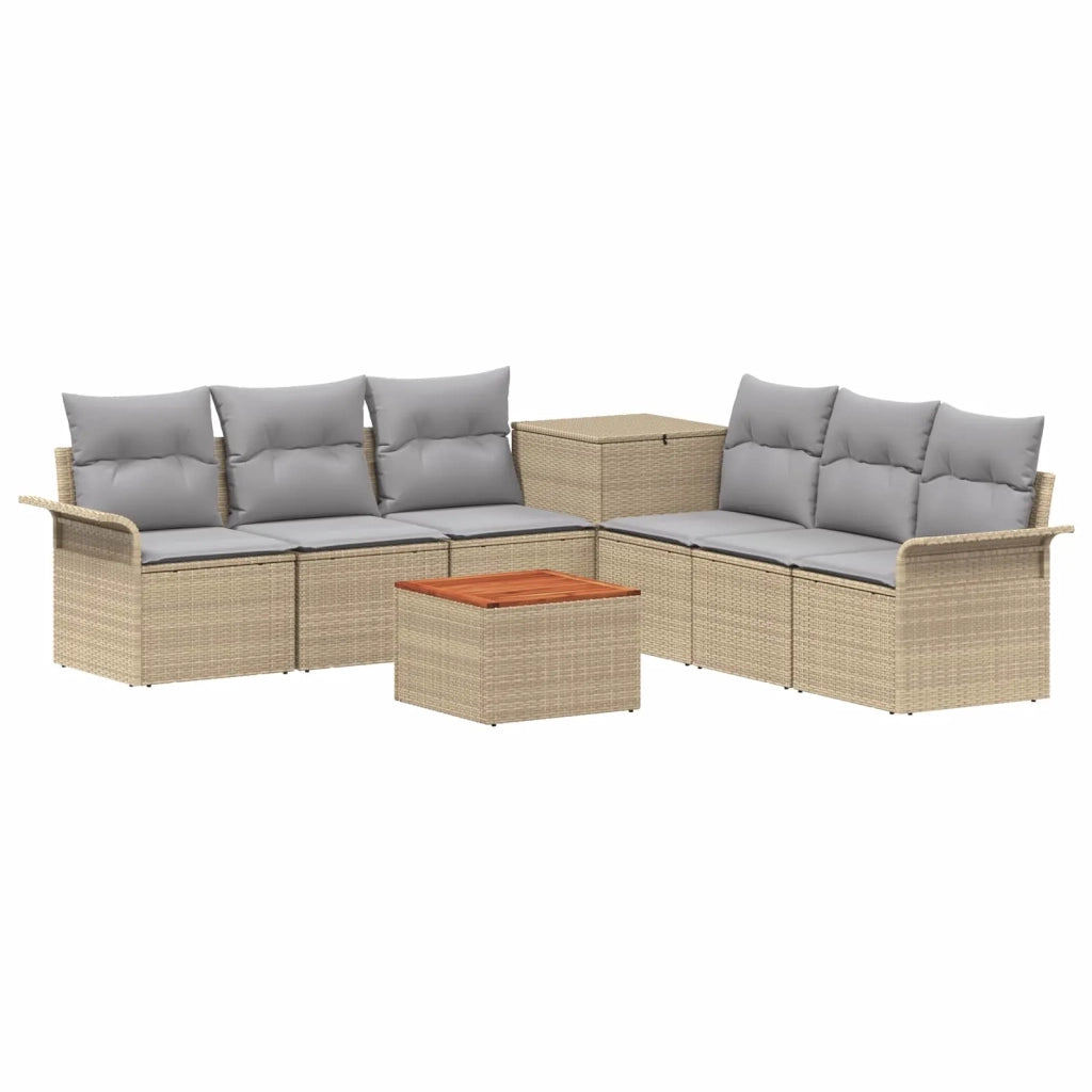 Set di divani 8 pz Beige e Grigio Chiaro 3448019