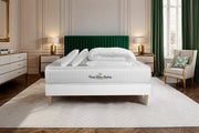 Pacchetto letto completo - Materasso 140x200cm + Box spring con doghe (kit) + 2 cuscini + Piumino - Lancaster