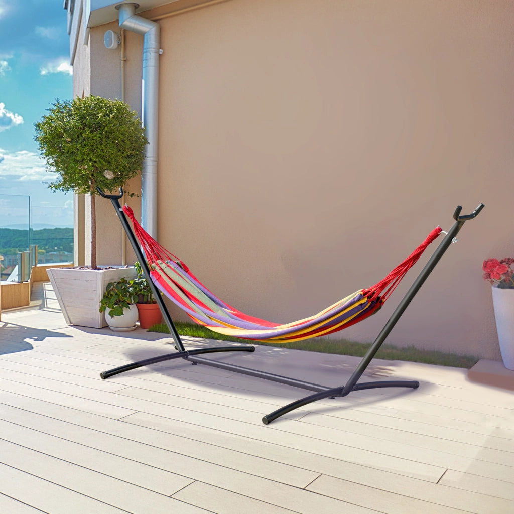 Amaca con supporto in acciaio regolabile in altezza ¨C zephmum ¨C 200x150 cm multicolore