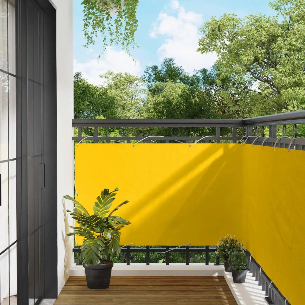 Schermo da balcone Giallo 100 x 700 cm Tessuto Oxford 42030796