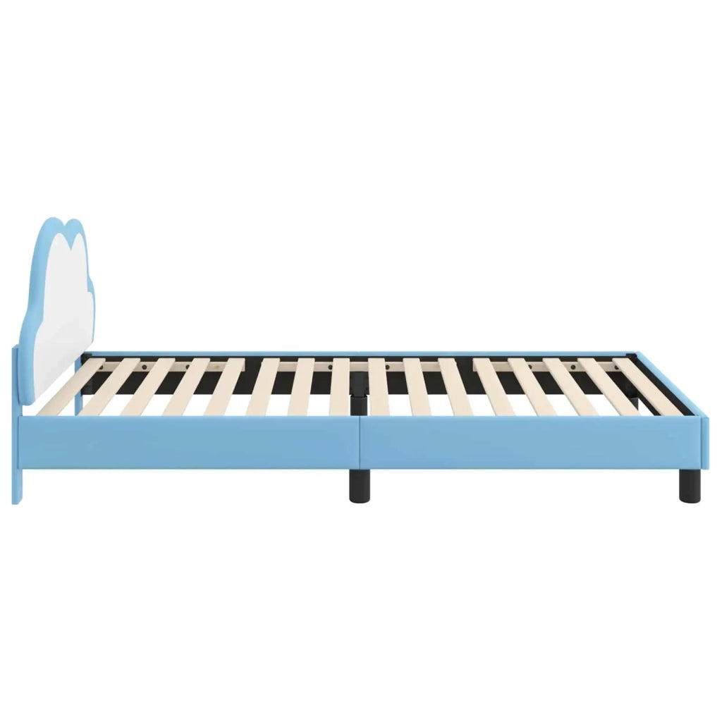 Struttura letto bambini con testata-Giroletto per bambini Blu 90 x 190 cm PU 653359