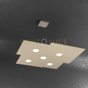 PLATE SOSPENSIONE 5 LUCI SABBIA 1129-S5-SA