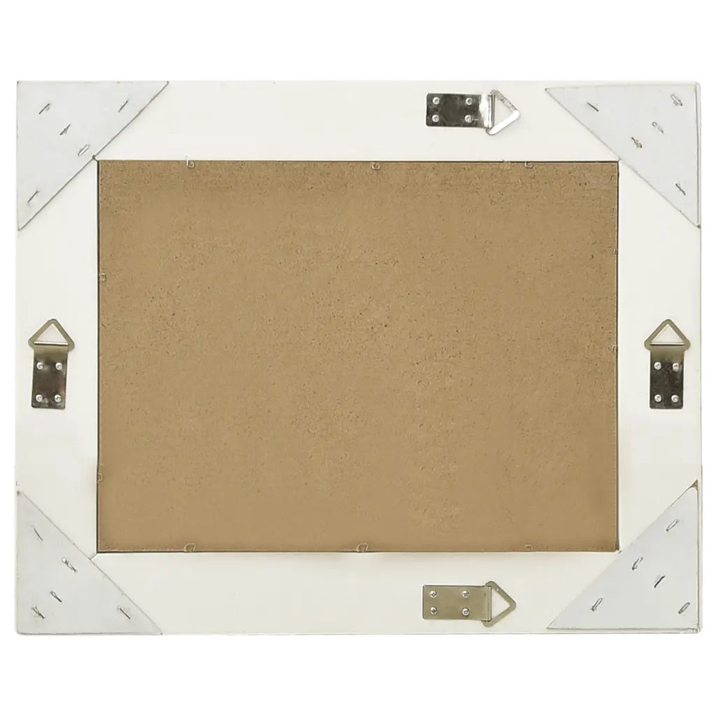 Specchio da Parete Stile Barocco 50x40 cm Bianco 320308