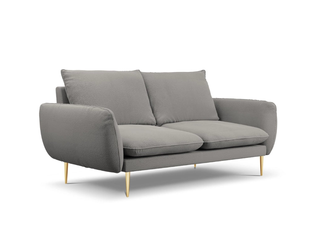 Cosmopolitan Design - Divano "Vienna" 2 posti in bouclé grigio 