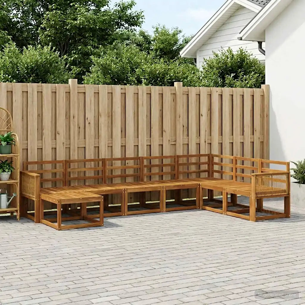 Set di divani da esterno 8 pcs Naturale