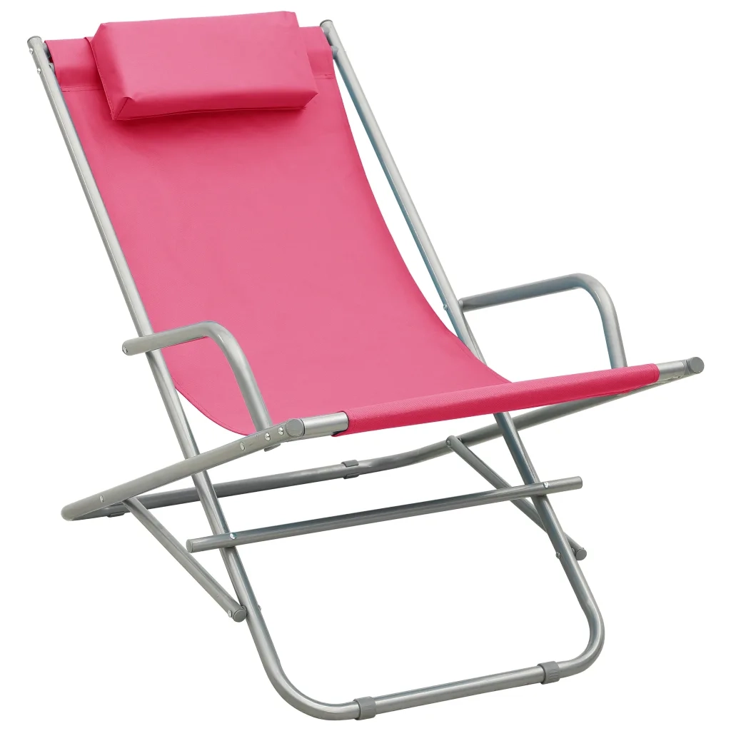 Sedie a Dondolo 2 pz in Acciaio Rosa 310341