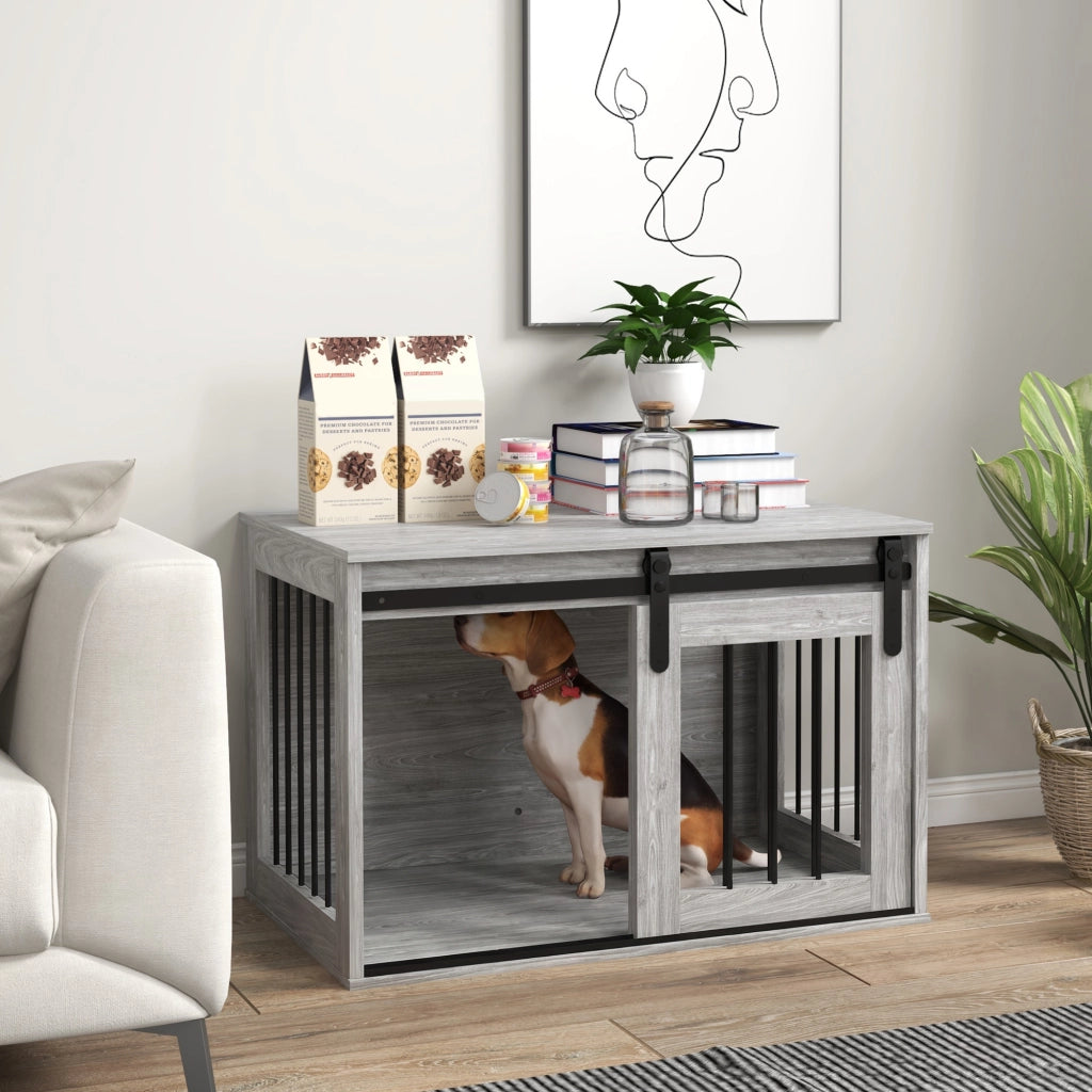Gabbia trasportino per cani animali domestici ¨C Minimal ¨C effetto legno 80x54x57 cm