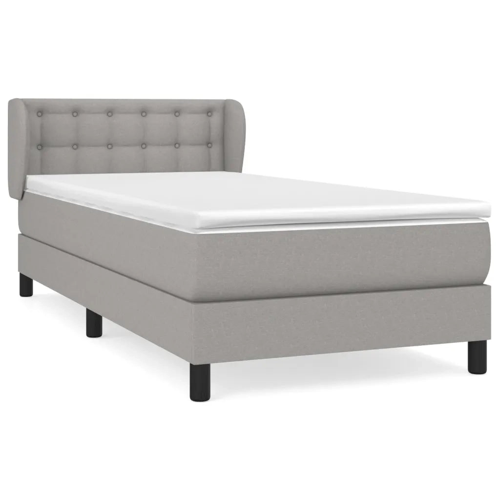 Giroletto a Molle con Materasso-Struttura Letto Grigio Chiaro 90x190 cm Tessuto 749014