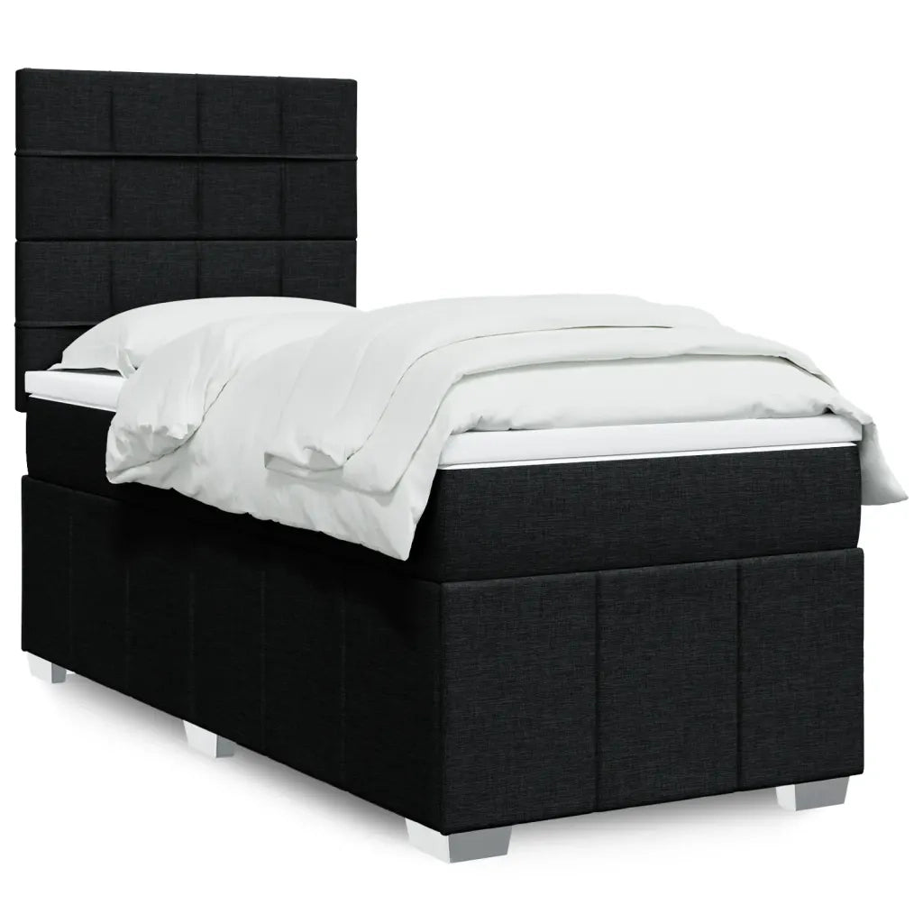 Giroletto a Molle con Materasso Nero 90x190 cm in Tessuto 3293825
