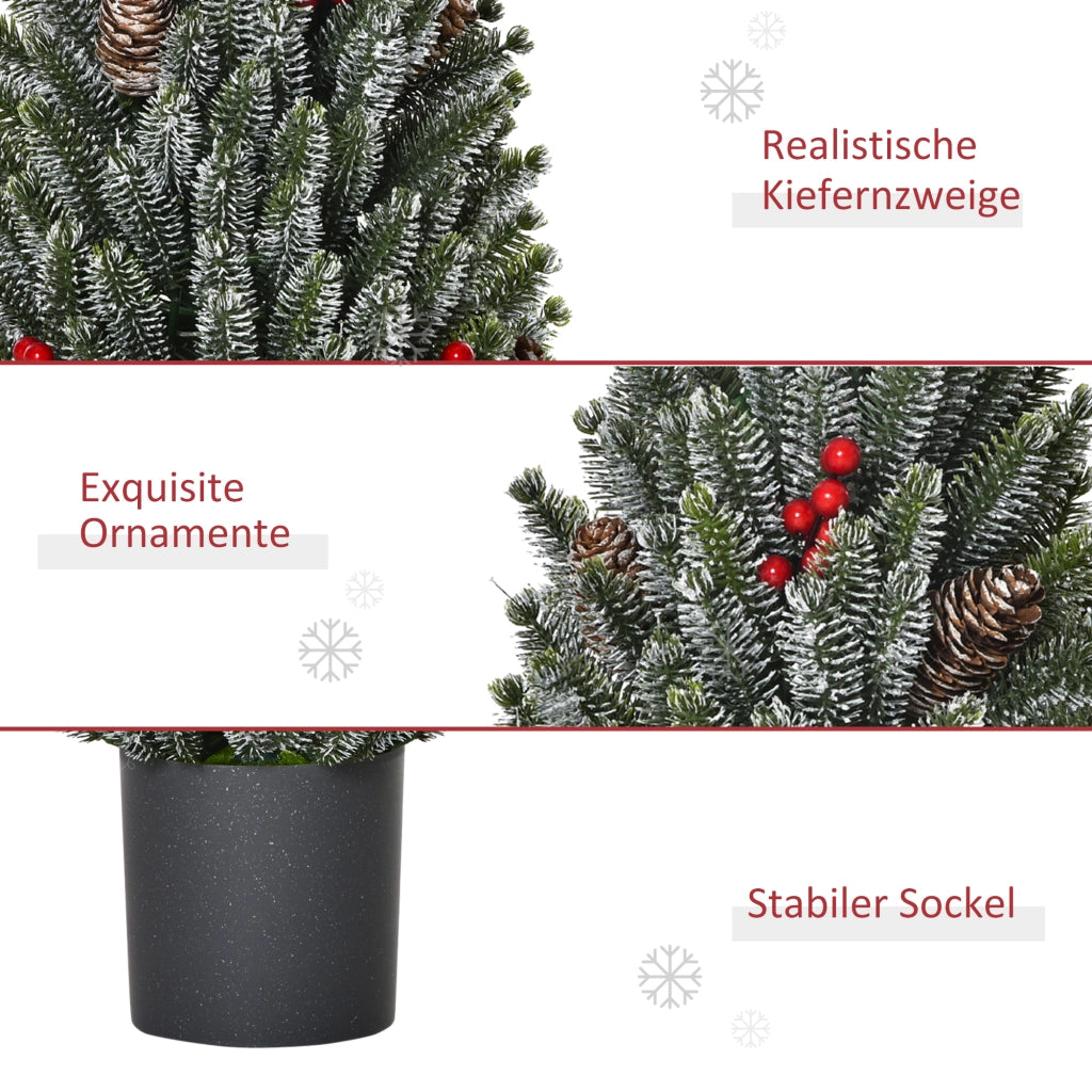 Albero di Natale Mini con Pigne e Bacche Rosse ¨C Xylo ¨C 50 cm Multicolore