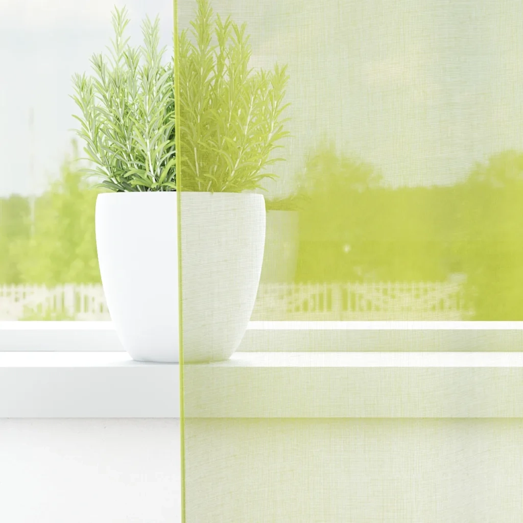 Tende in Voile con Tasche per Aste 2 pz Verde Mela