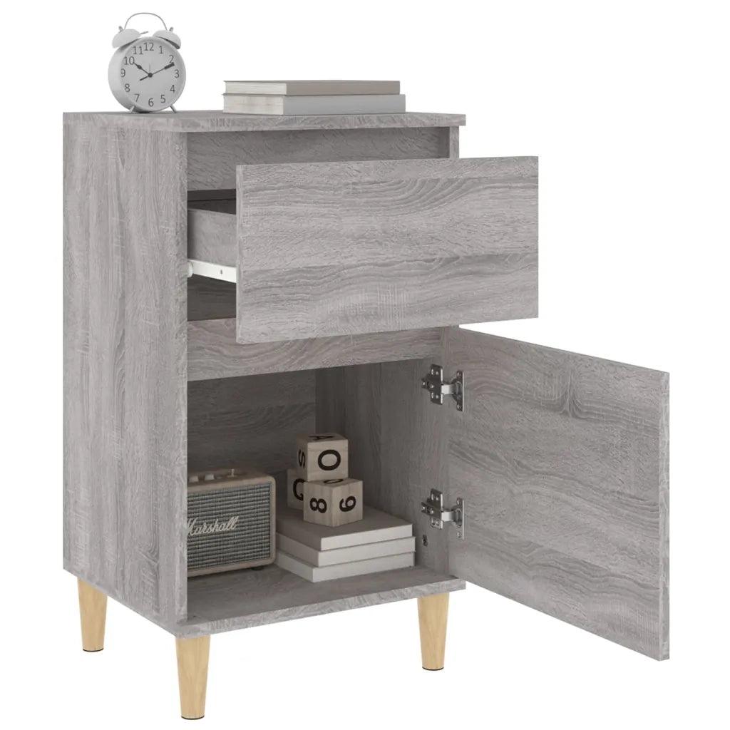 Comodino | Armadio da Notte | Mobiletto da notte Grigio Sonoma 40x35x70 cm