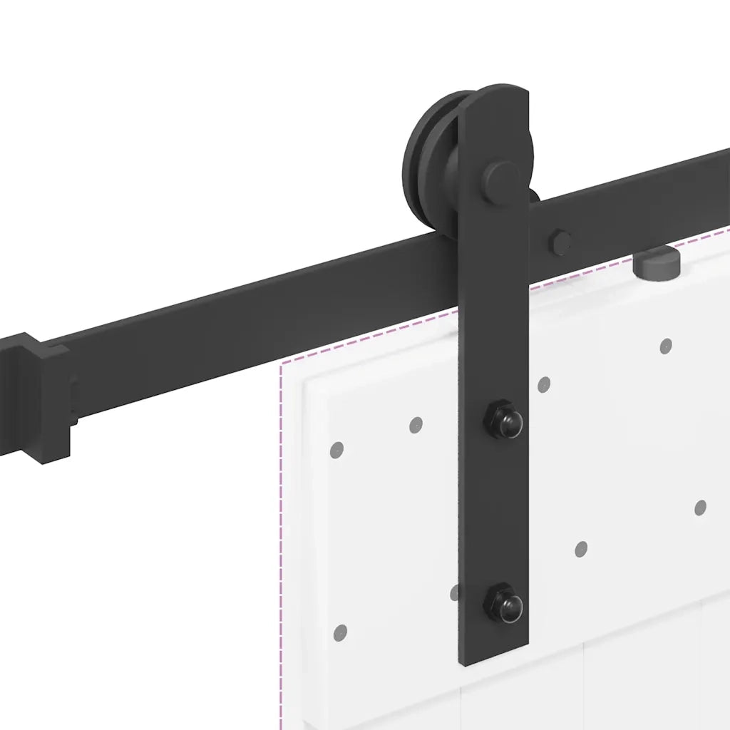 Kit di Binari per Porte Scorrevoli 152 cm Acciaio Nero CFW2930267