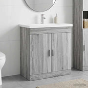 Set di mobili per il bagno Sonoma grigio 81 x 40 x 84,5 cm 3404363