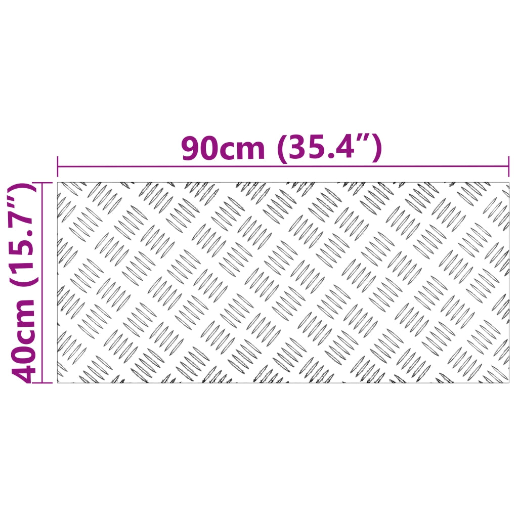 Pannelli Antiscivolo in Alluminio 2 pz 90x40 cm