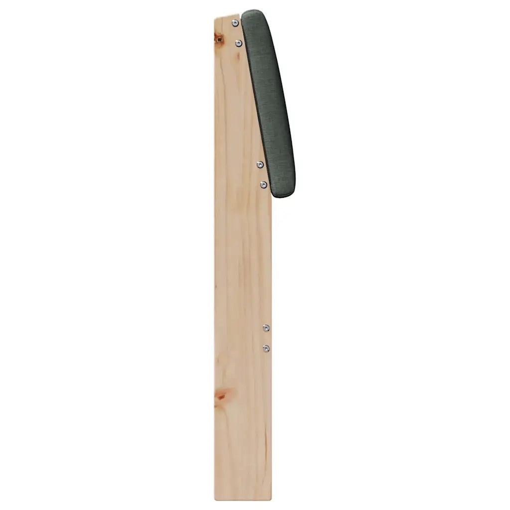 Testiera imbottita Grigio scuro 75 cm Pino massello 879150