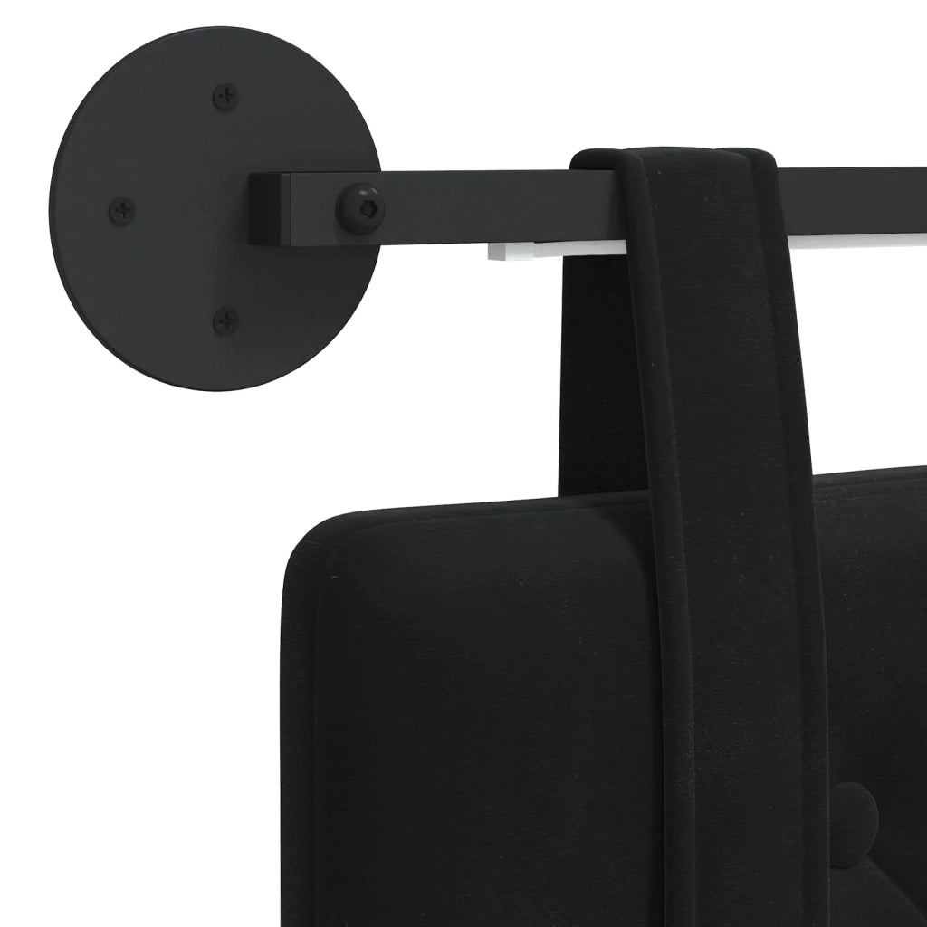 Testiera | Testata sospesa Con luce LED Nero Velluto