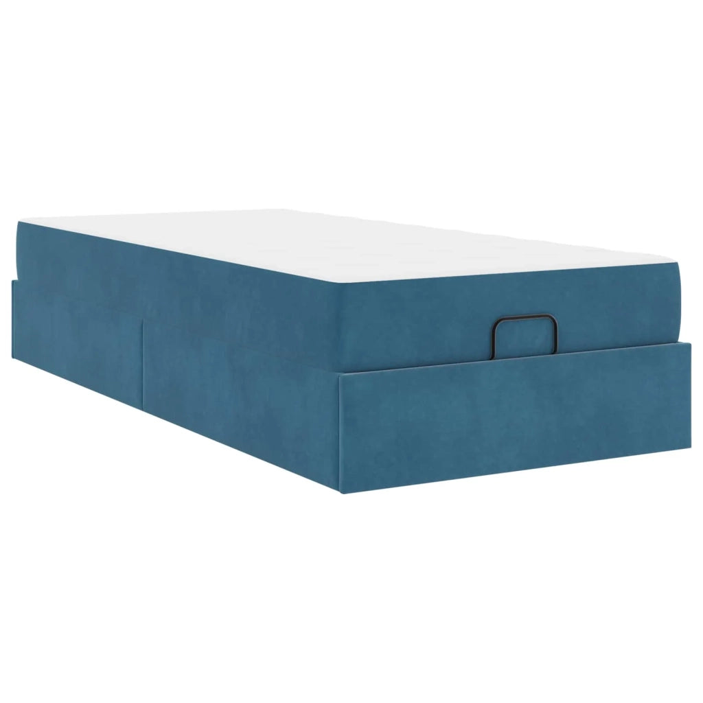 Struttura letto con materasso 2 pcs-Giroletto Blu Velluto
