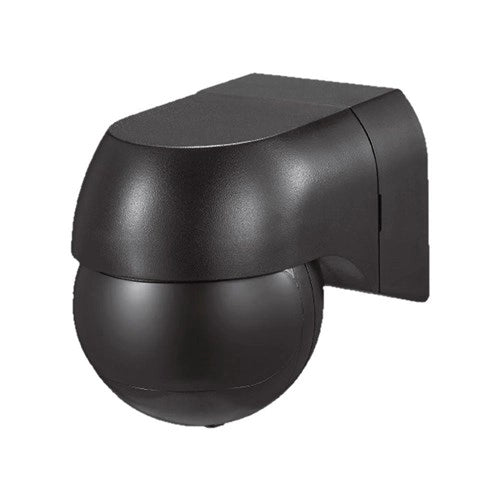 Sensore PIR parete esterno nero 12m 180° IP44 V-TAC VT-8028