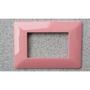 Trade Shop - Placchette Placche In Abs Per Serie Matix Bticino Compatibile 3 4 6 Moduli Color - Rosa -4 Fori     -