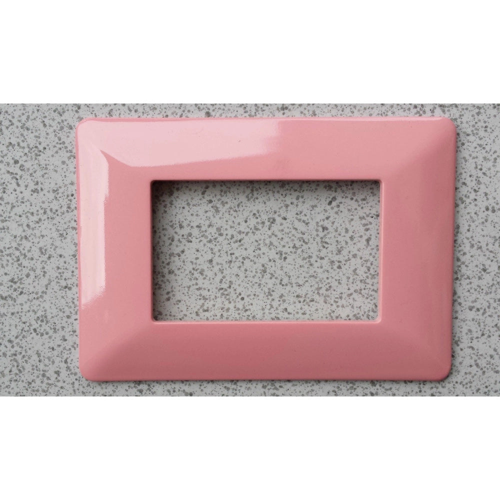 Trade Shop - Placchette Placche In Abs Per Serie Matix Bticino Compatibile 3 4 6 Moduli Color - Rosa -4 Fori     -
