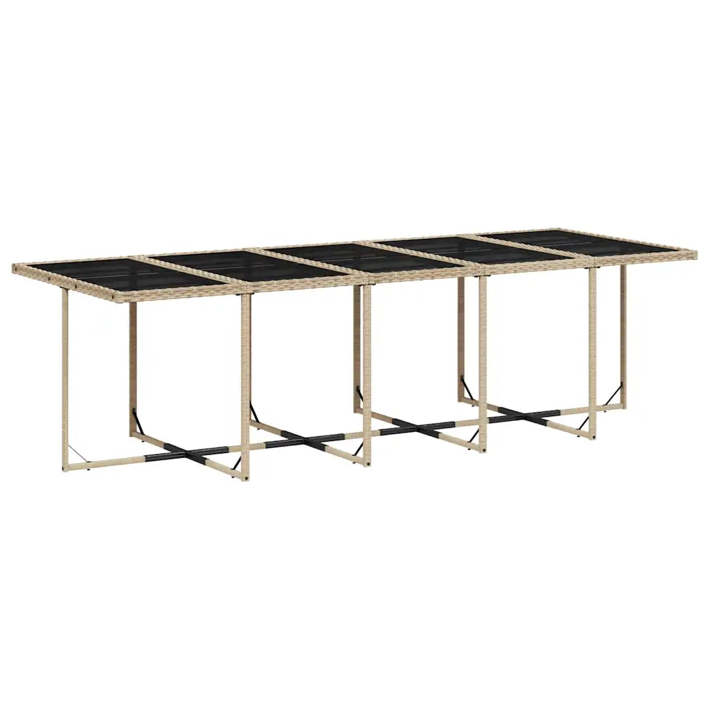 Set Pranzo da Giardino 15 pz con Cuscini Beige Misto Polyrattan 3211416
