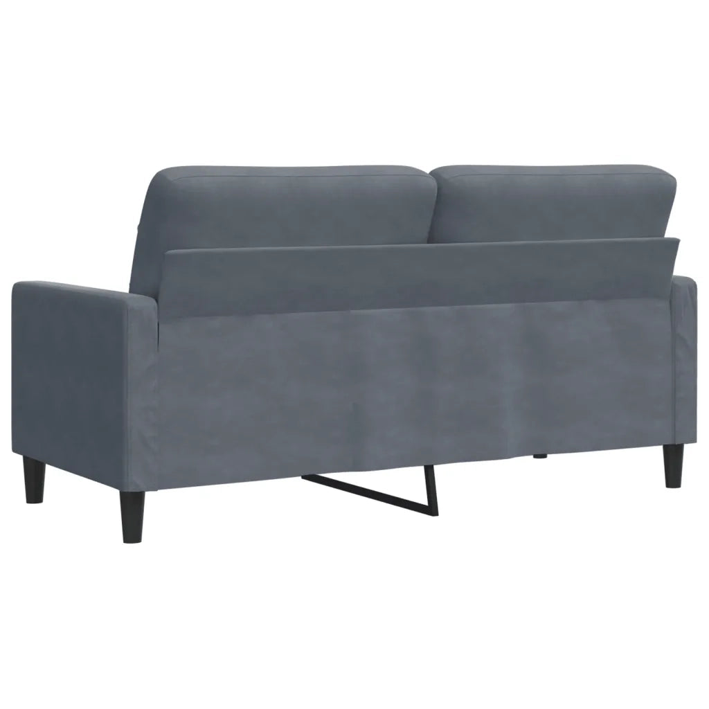 Divano a 2 Posti-Sofa 2 Posti grigio scuro140 cm in Velluto 213572