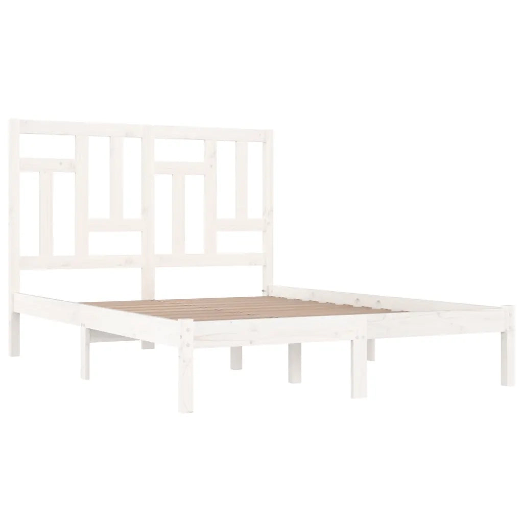 Giroletto senza Materasso Bianco 140x200 cm Legno Massello Pino 3104544